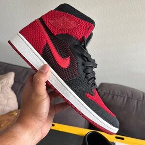 Air Jordan One Flyknit Bred 1s